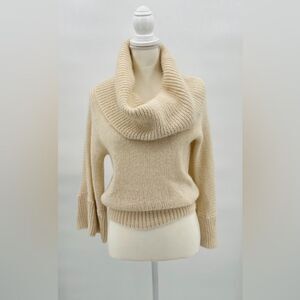 Lucky Brand Sweater Pullover Knit Wool Cowl Neck Size S